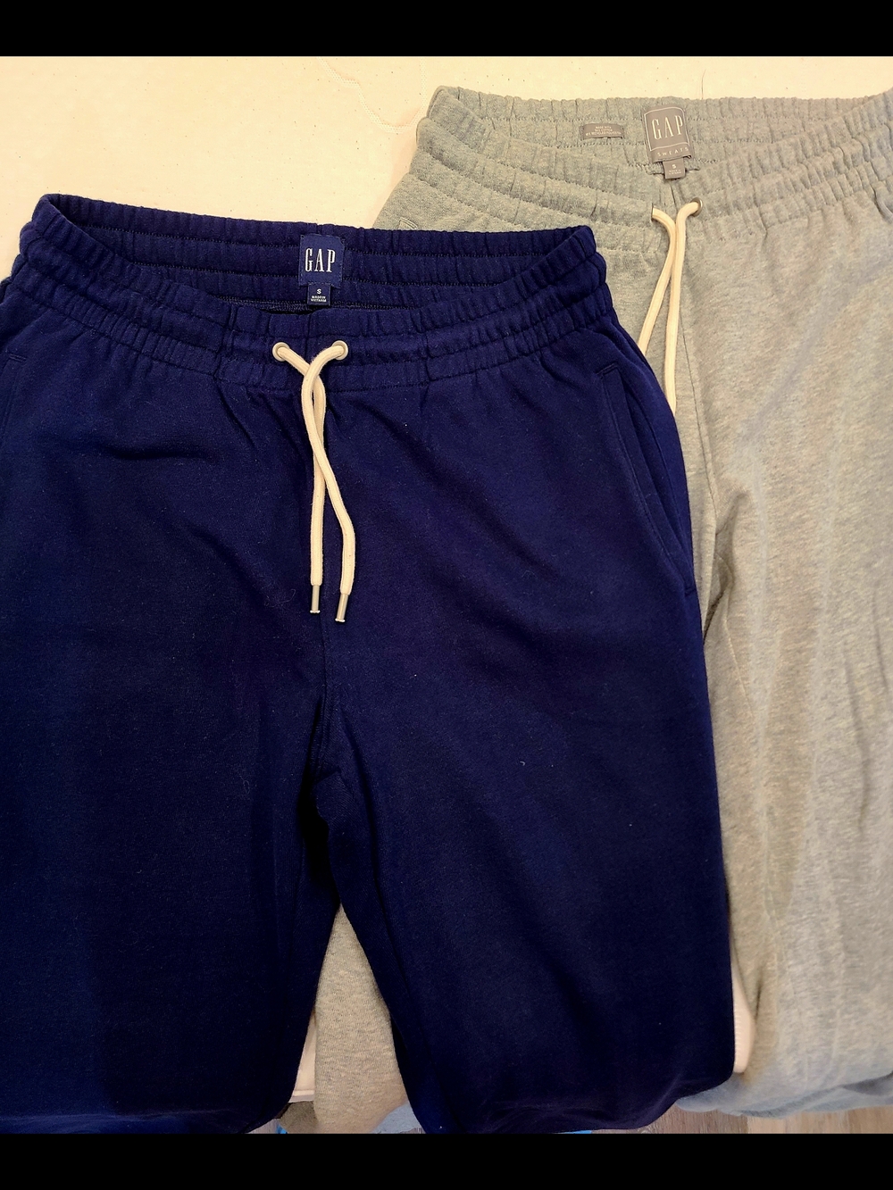 GAP Women's Navy & Light Gray Drawstring Sweatpants
